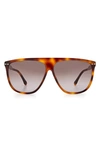 Isabel Marant 61mm Gradient Flat Top Sunglasses In Dark Havana/ Brown Gradient