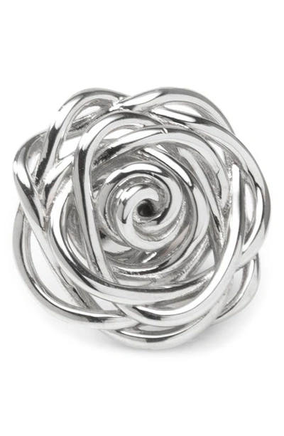 Cufflinks, Inc Sterling Silver Rose Lapel Pin