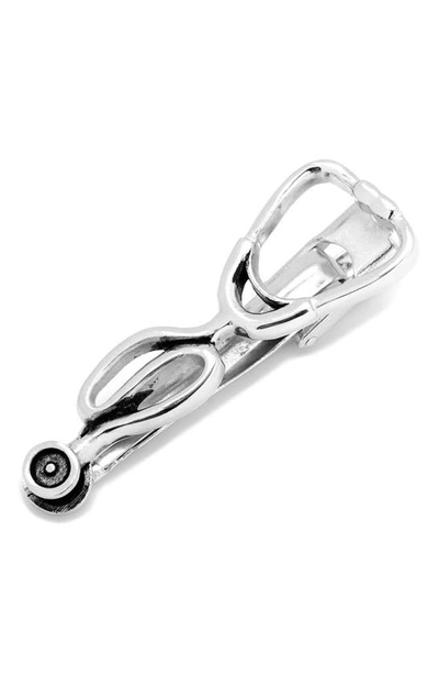 Cufflinks, Inc Stethoscope Tie Clip In Silver