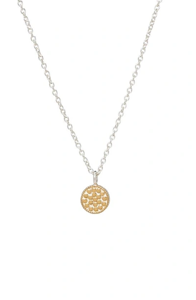 Anna Beck Mini Circle Pendant Necklace In Gold/ Silver