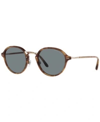 Giorgio Armani Ar8139 Brown Tortoise Male Sunglasses In Blue