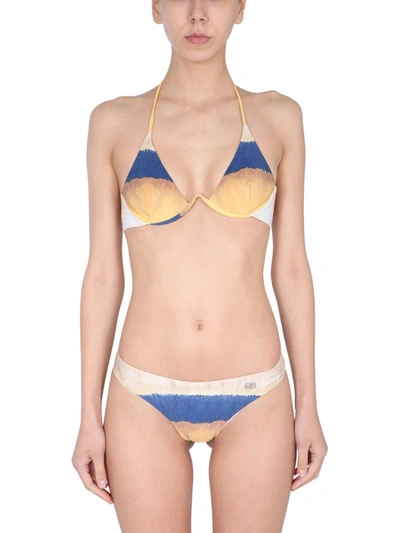 Alberta Ferretti Bikini Swimsuit With Tie Dye Print In Multicolour