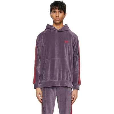 ★人気★【Needles】 Track Hoodi.e Velour Purple Needles Purple Velour Track Hoodie | ModeSens