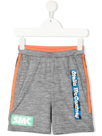 Stella Mccartney Kids' Logo-print Shorts In Grey