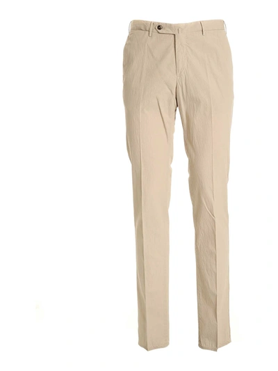 Pt Torino Stretch Cotton Chino Pants In Beige