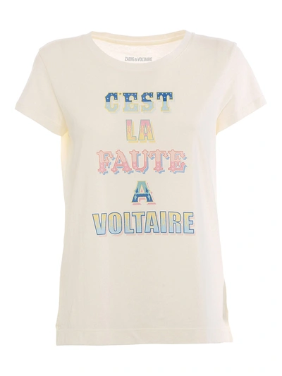 Zadig & Voltaire Alys T-shirt In White In Cream