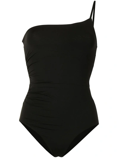 Bondi Born + Net Sustain Sibella One-shoulder Swimsuit In 黑色
