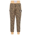 Adam Selman Sport High-rise Leopard-print Sweatpants In Brown Multi