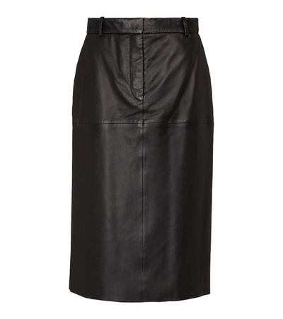 Joseph Salva High-rise Leather Skirt In Black