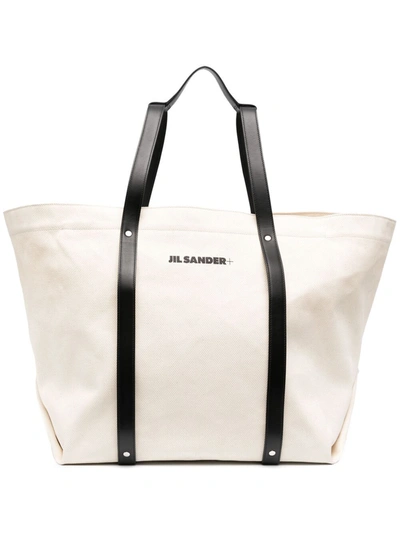 Jil Sander Logo-print Holdall Bag In White