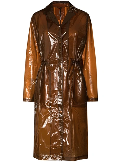 Rains Transparent String Overcoat In Brown