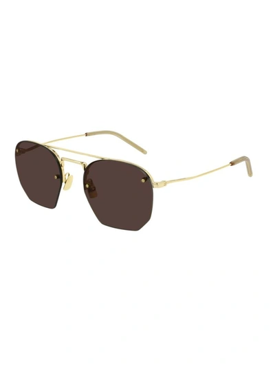 Saint Laurent Women's Gold Metal Sunglasses