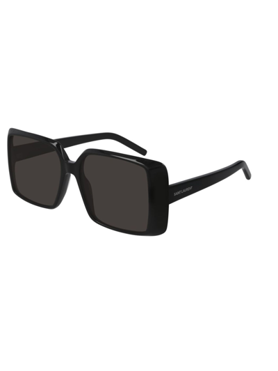 Saint Laurent Saint L Au Rent Women's  Black Acetate Sunglasses