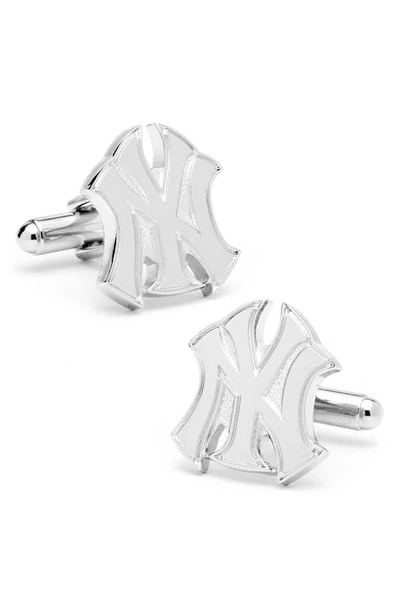 Cufflinks, Inc Mlb New York Yankees Cuff Links In New York Yankees Silver Editio