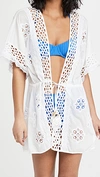 Ramy Brook Delphine Mini Crochet Coverup Dress In White