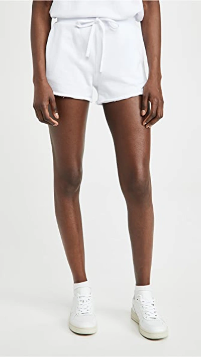 Z Supply Marina Washed Shorts In White