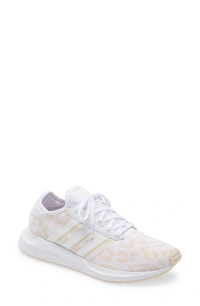 Adidas Originals Women's Swift Run X Knit Low Top Running Sneakers In Halo Ivory/ White