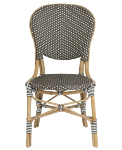 Sika Design S Isabell Rattan Bistro Side Chair In Cappuccino/white Dots