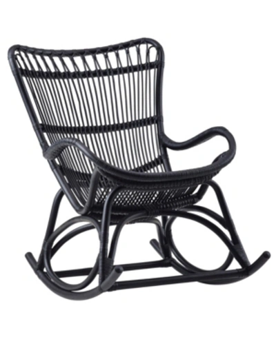 Sika Design S Monet Rattan Rocking Chair In Black