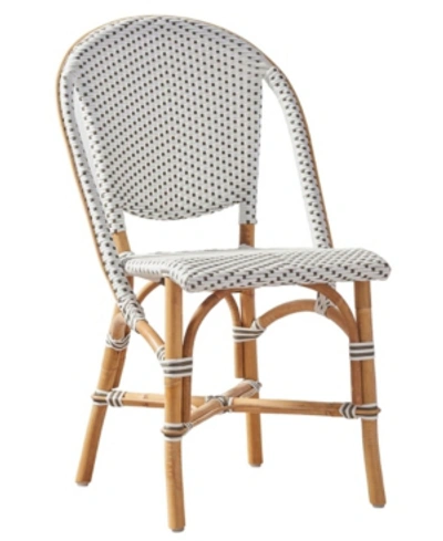 Sika Design S Sofie Rattan Bistro Side Chair In White/cappucinno Dots