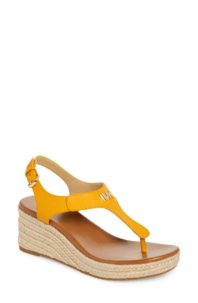 Michael Michael Kors Laney Espadrille Platform Wedge Sandal In Sun Leather/ Jute