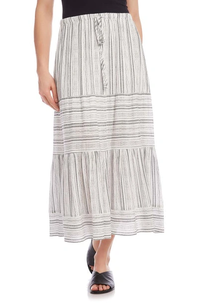 Karen Kane Striped Midi Skirt In Multi Stripe