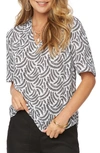 Nydj Charming Oversized V-neck Top In Bonhill