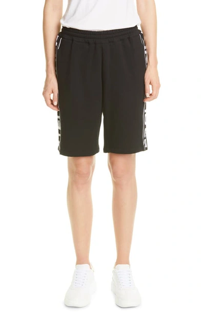 Stella Mccartney Unisex 23 Obs Logo Organic Cotton Sweat Shorts In 1000 Black