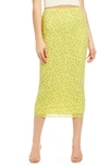 Afrm Felix Print Skirt In Buttercup Ditsy