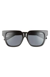 Quay Limelight 54mm Oversized Sunglasses In Blk Smk