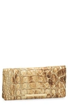 Brahmin Melbourne Embossed Leather Ady Wallet In Camel Safari Melbourne