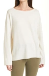 Nili Lotan Cashmere Boyfriend Sweater In White