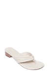 Bernardo Moc-croc Demi-wedge Sandals In Eggshell