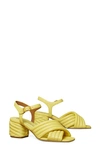 Tory Burch Kira Quilted High-heel Sandal In Butter Yellow/ Butter Yellow