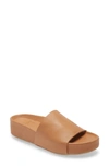 Beek Pelican Platform Slide Sandal In Brown