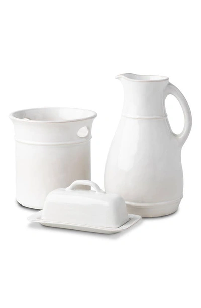 Juliska Puro Whitewash 3-piece Essentials Crock, Pitcher & Butter Dish