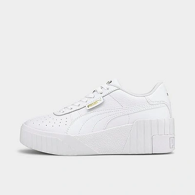 Puma Women's Cali Court Platform Wedge Sneakers In White- White