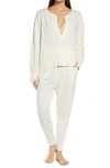 Free People Cozy Cool Girl Lounge Set In Ivory
