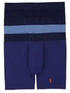 Polo Ralph Lauren Lux 4d-flex Cotton Modal Boxer Brief 3-pack In Navy,blue,royal