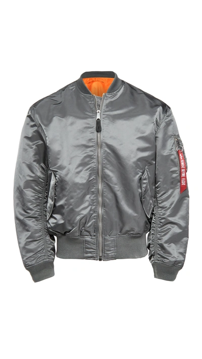 Alpha Industries L2b Loose Fit Flight Jacket - Reversible In Gunmetal