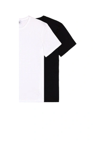 Reigning Champ 2 Pack T-shirt – 白色&黑色 In White & Black