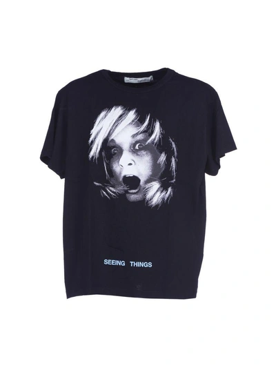 Off-white Off White Screaming Girl T-shirt In Black | ModeSens