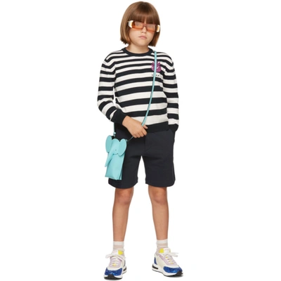 Marni Kids Navy & White Striped Sweater