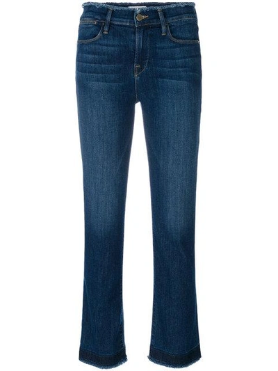 Frame Denim - High Waisted Frayed Jeans