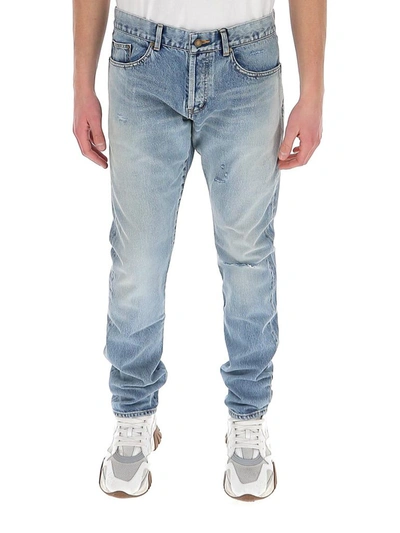 Saint Laurent Jeans Slim Men Jeans In Blue