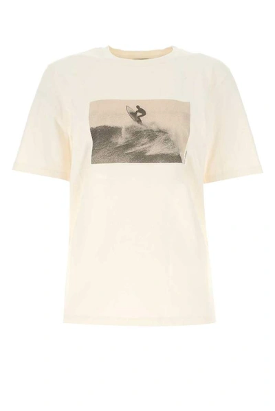 Saint Laurent Surfer Print Distressed In White