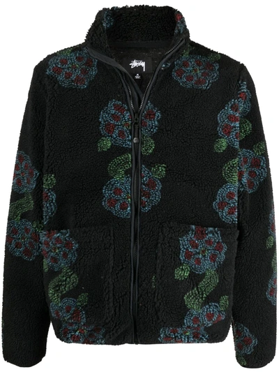 Stussy sherpa mock black sale