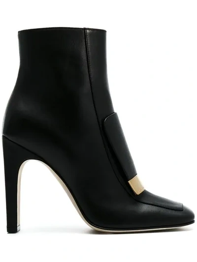 Sergio Rossi Hill Ankle Boots In Black