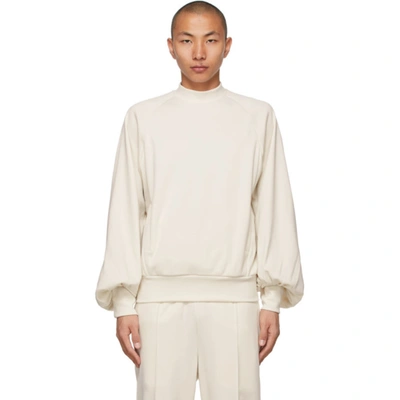 Random Identities Off-white Rich Sleeve Sweatshirt In Cream