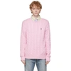 Polo Ralph Lauren Cable-knit Cotton Sweater In Pink